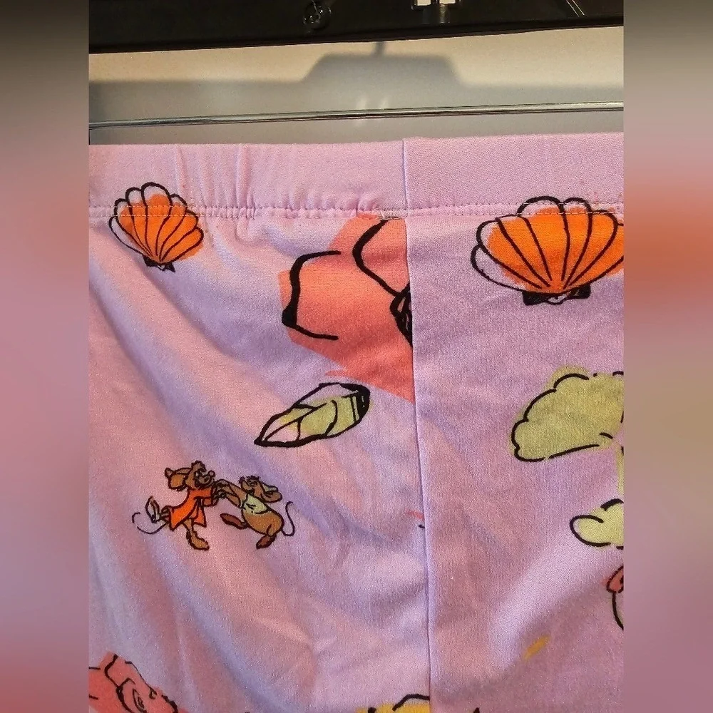 Disney Princess Girls Purple Bike Shorts Cinderella Floral Size 6 Spring‎ Summer